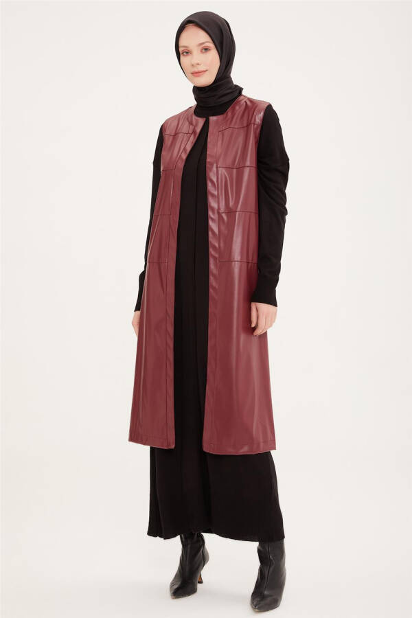 Armine Vest 22Kd3303 Burgundy - 2