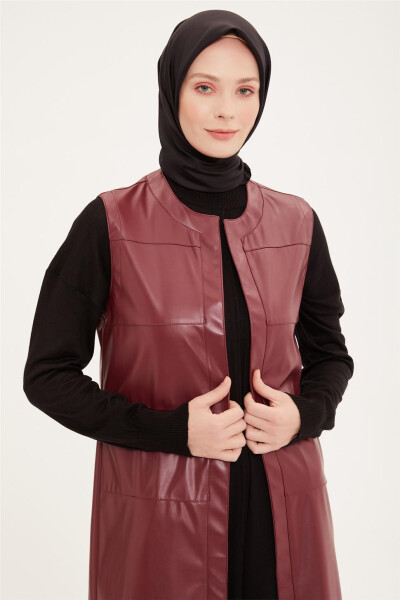 Armine Vest 22Kd3303 Burgundy - 3