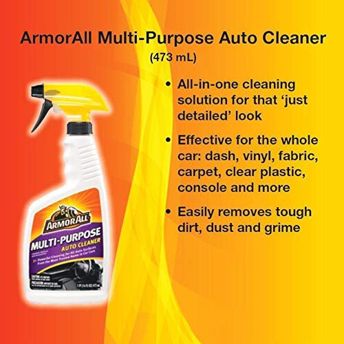 Armor All Çok Amaçlı Temizleyici, Tüm Oto Yüzeyleri İçin Araba Temizleyici Sprey, 16 Fl Oz - 6