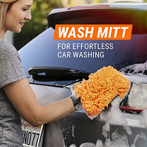 Armor All Microfiber Car Wash Mitt, Car Wash Glove for Clean Cars, Trucks, Motorcycles, 2 Each - 3