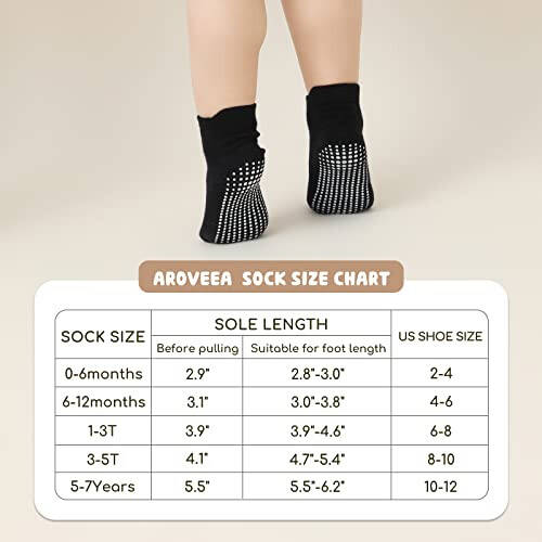 Aroveea Toddler Socks Non Slip Grip Baby Socks 10/12 Pack for Toddler Boys Girls Kids Socks,Cute Cotton Baby Socks - 49