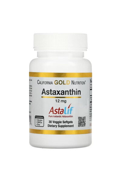 Astaksantin, Astalif Saf İzlanda, 12 mg, 30 Sebze Jel Kapsül - 1