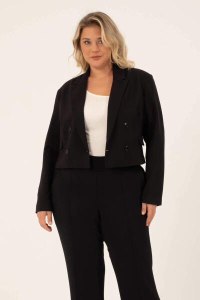 Astarlı Blazer Crop Ceket - 5