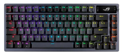 ASUS ROG Azoth 75 Wireless DIY Custom Gaming Keyboard, OLED Display, Gasket-Mount, Three-Layer Dampening, Hot-Swappable Pre-lubed ROG NX Snow Switches & Keyboard Stabilizers, PBT Keycaps, RGB - 2