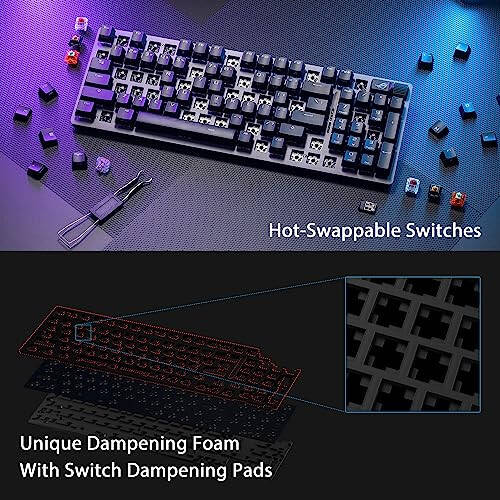 ASUS ROG Strix Scope II 96 Wireless Gaming Keyboard, Tri-Mode Connection, Dampening Foam & Switch-Dampening Pads, Hot-Swappable Pre-lubed ROG NX Snow Switches, PBT Keycaps, RGB-Black - 5