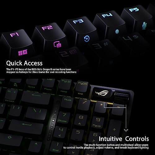 ASUS ROG Strix Scope II 96 Wireless Gaming Keyboard, Tri-Mode Connection, Dampening Foam & Switch-Dampening Pads, Hot-Swappable Pre-lubed ROG NX Snow Switches, PBT Keycaps, RGB-Black - 7