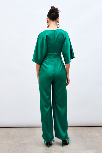 Asymmetrical Relaxed Jumpsuit - EMERALD - 7