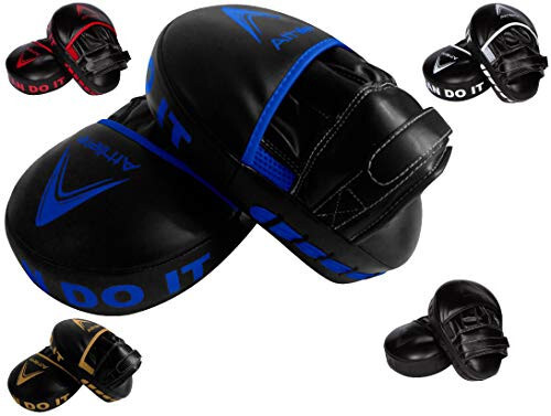 Athllete Durable Punching Mitts with Foam Padding - Comfortable and Easy to Clean Boxing Pads Mitts - Curved Design for Size and Fit - Ideal Boxing Mitts - 1