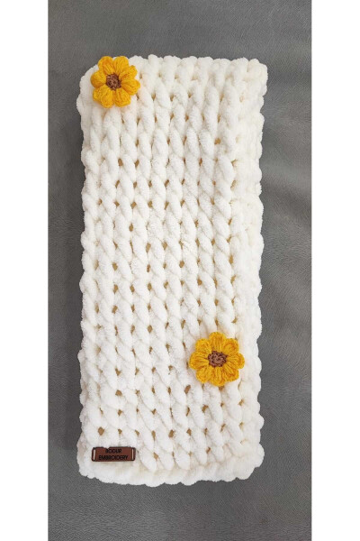 ATKI Puffy Hand Knitted 200 * 22 Cm LIGHT CREAM - Sunflower - 1