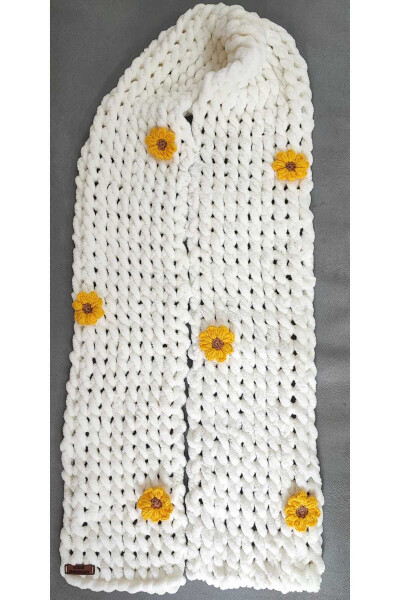 ATKI Puffy Hand Knitted 200 * 22 Cm LIGHT CREAM - Sunflower - 5