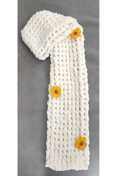 ATKI Puffy Hand Knitted 200 * 22 Cm LIGHT CREAM - Sunflower - 6