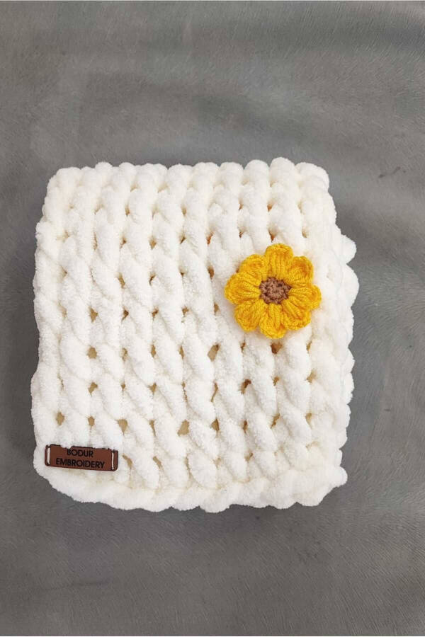 ATKI Puffy Hand Knitted 200 * 22 Cm LIGHT CREAM - Sunflower - 7