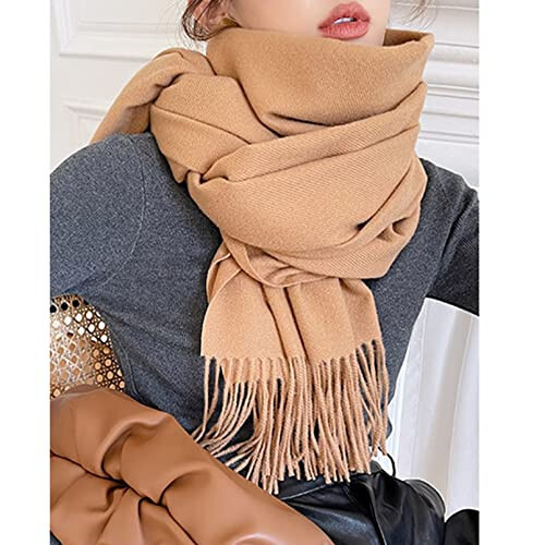 Aufeel Cashmere Feel Scarf For Women Winter Scarves Large Pashmina Shawls and Wraps Plaid Blanket Scarf with Gift Box - 5