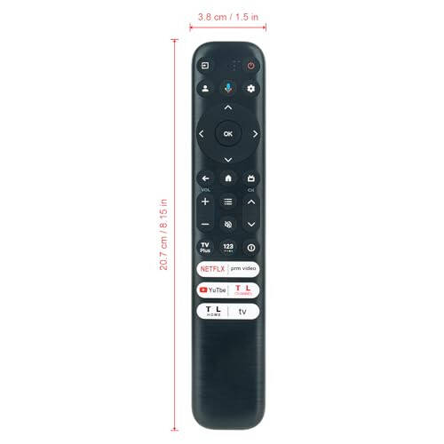 AULCMEET RC813 FMB1 RC902V Far1 Yeni Değiştirilmiş Sesli Evrensel Uzaktan Kumanda TCL Mini Led 8K Akıllı TV ile Uyumlu Netflix Prime YouTube TCL AppleTv Düğmeleri 65Q750G 75Q750G 85Q750G 85Q750G-CA 65QM850G - 10