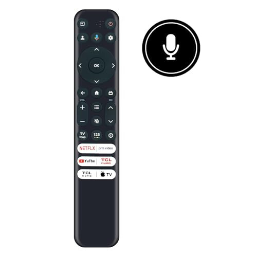 AULCMEET RC813 FMB1 RC902V Far1 Yeni Değiştirilmiş Sesli Evrensel Uzaktan Kumanda TCL Mini Led 8K Akıllı TV ile Uyumlu Netflix Prime YouTube TCL AppleTv Düğmeleri 65Q750G 75Q750G 85Q750G 85Q750G-CA 65QM850G - 2