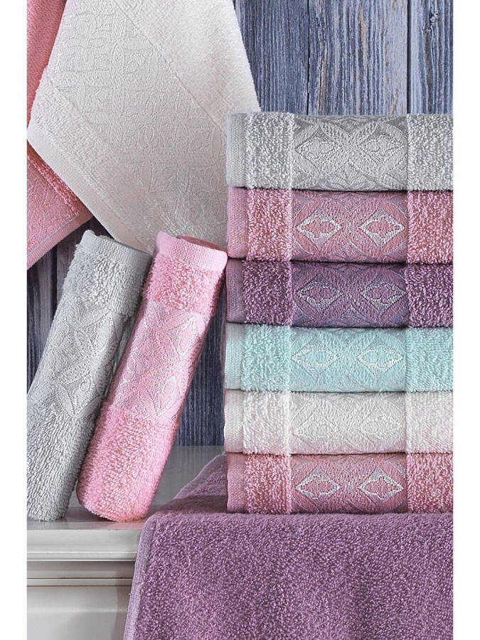 Aura | 6-Piece 30x50 Cm Hand and Face Towel Set | Kitchen Towel - 11