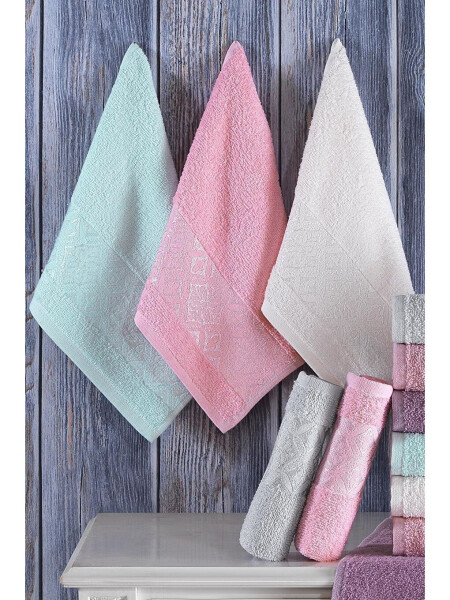 Aura | 6-Piece 30x50 Cm Hand and Face Towel Set | Kitchen Towel - 12