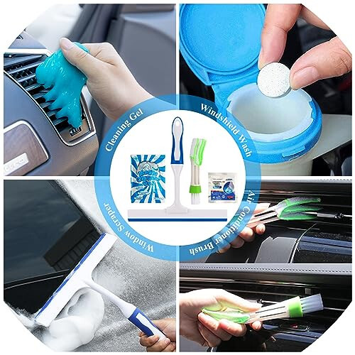 AUTODECO 31Pcs Car Detailing Brush Set, Car Detailing Kit, Auto Detailing Drill Brush Set, Car Detailing Brushes, Car Wash Cleaning Tools Kit for Interior, Exterior, Wheels, Blue - 6