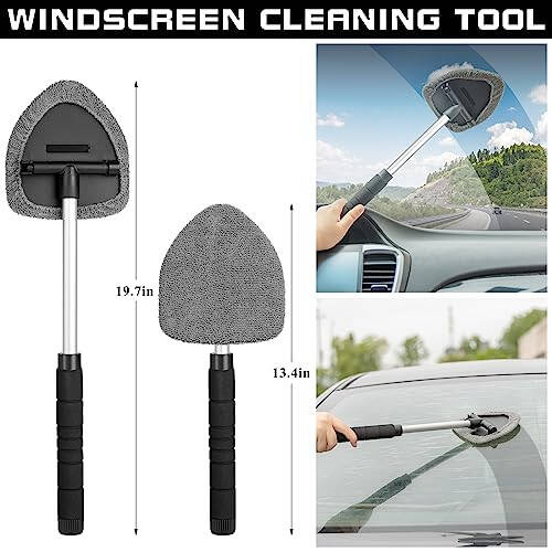 AUTODECO 40Pcs Car Wash Detailing Kit Cleaning Kits with Foam Gun Sprayer High Power Handheld Vacuum Drill Brush Large Wash Mitt Towels Complete Interior Exterior Car Washing Supply Set Black - 4