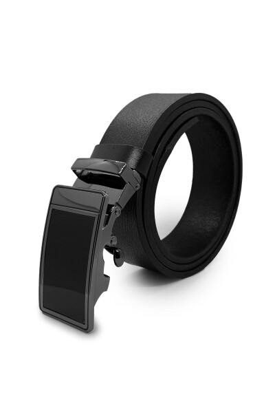 Automatic Buckle Holeless 100% Genuine Leather Belt - 1