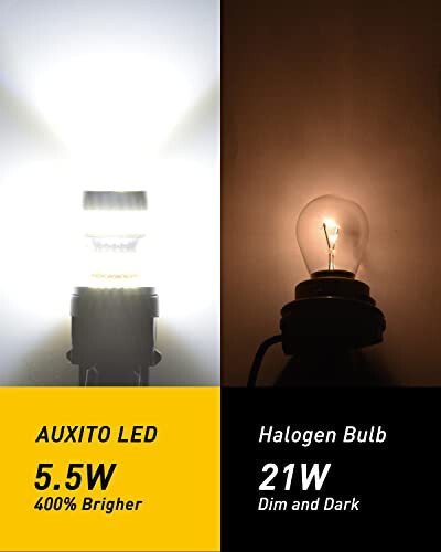 AUXITO 3157 LED Ampul Beyaz, Süper Parlak 3156 3157 3056 3057 4157 3047 4057 3457 4114 LED Ampul, Yedek Geri Dönüş Sinyal Fren DRL Park Lambası İçin, 2'li Paket - 3