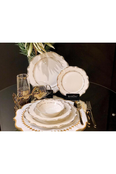 Avangarde 24 Piece 6 Person Bone Porcelain Dinner Set - 16