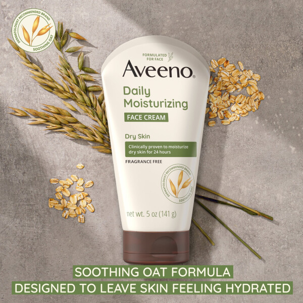 Aveeno Daily Moisturizing Face Cream for Dry Skin, Prebiotic Oat, 5 oz - 11