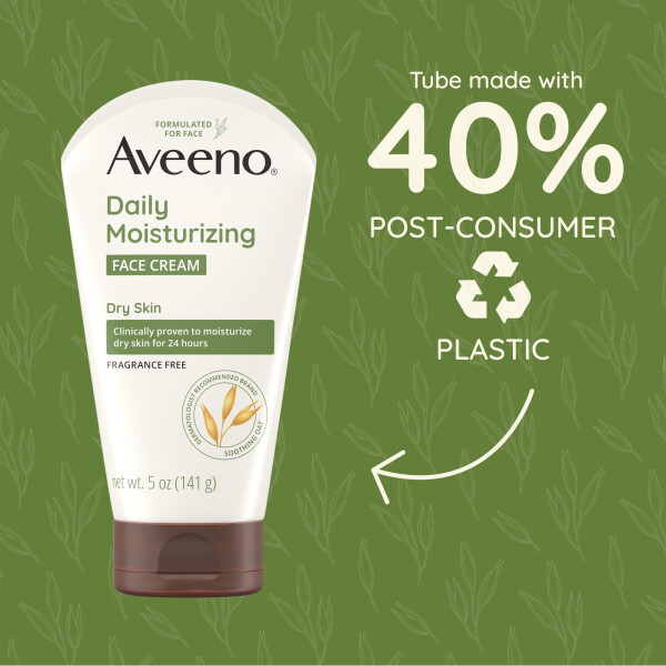 Aveeno Daily Moisturizing Face Cream for Dry Skin, Prebiotic Oat, 5 oz - 14