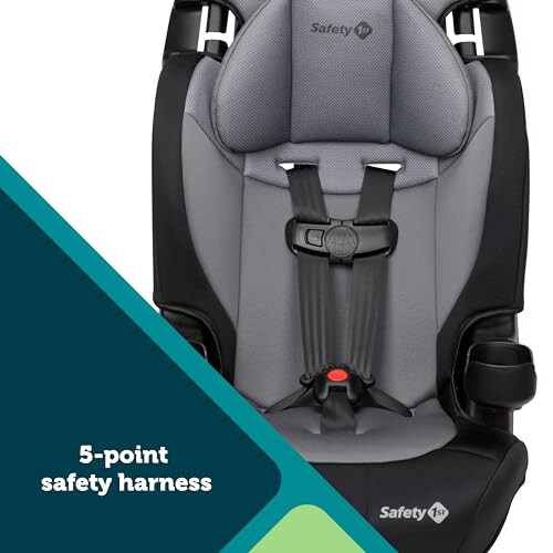 Автокресло-бустер Safety 1st Grand 2-в-1, с ремнем безопасности, обращенное вперед, 30-65 фунтов, и бустер с позиционированием ремня, 40-120 фунтов, Черный Воробей - 2