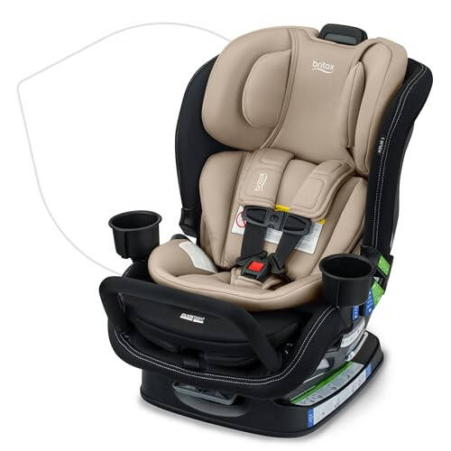 Автокресло-трансформер Britax Poplar S, 2-в-1 автокресло с тонким дизайном 17 дюймов, технология ClickTight, песочный оникс - 1