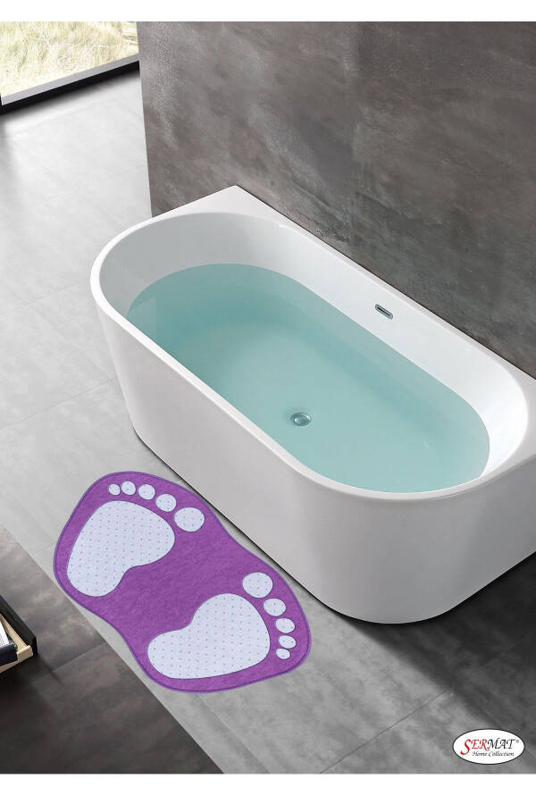 Ayak İzi Desen Banyo Paspası 40cmx60cm - 1