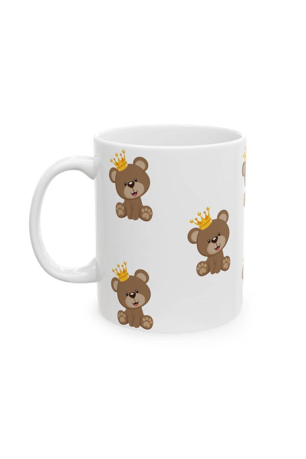 Aychiq Teddy Bear Bosilgan Kupa Bardak Seramik Qahva Mug - 8