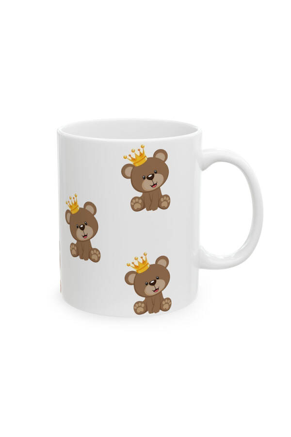 Aychiq Teddy Bear Bosilgan Kupa Bardak Seramik Qahva Mug - 3