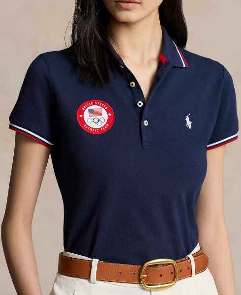 Ayollar jamoasi AQSh Mesh Polo ko'ylagi Navy - 4