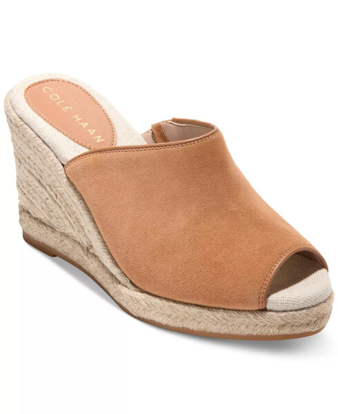 Ayollar uchun Cloudfeel Southcrest Espadril Mule Wedge Sandals Pecan Suede - 1