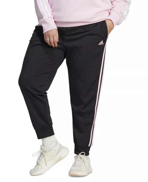 Ayollar uchun Essentials Warm-Up Slim Tapered 3-Stripes Track Pants, XS-4X Qora/ochqir pushti - 6