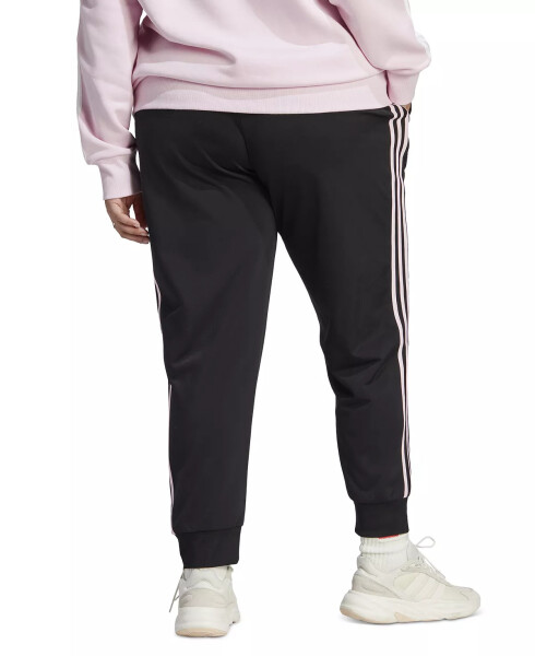 Ayollar uchun Essentials Warm-Up Slim Tapered 3-Stripes Track Pants, XS-4X Qora/ochqir pushti - 7