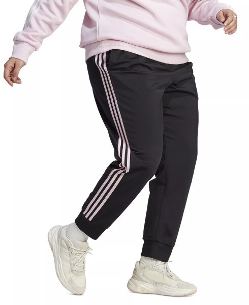 Ayollar uchun Essentials Warm-Up Slim Tapered 3-Stripes Track Pants, XS-4X Qora/ochqir pushti - 8