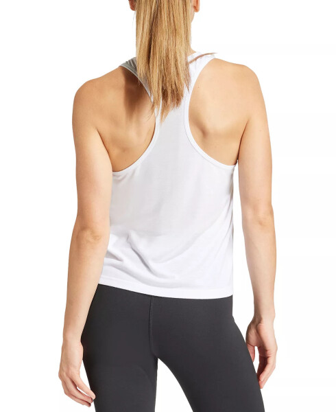 Ayollar uchun kichik logoli Racerback tank top oq - 2