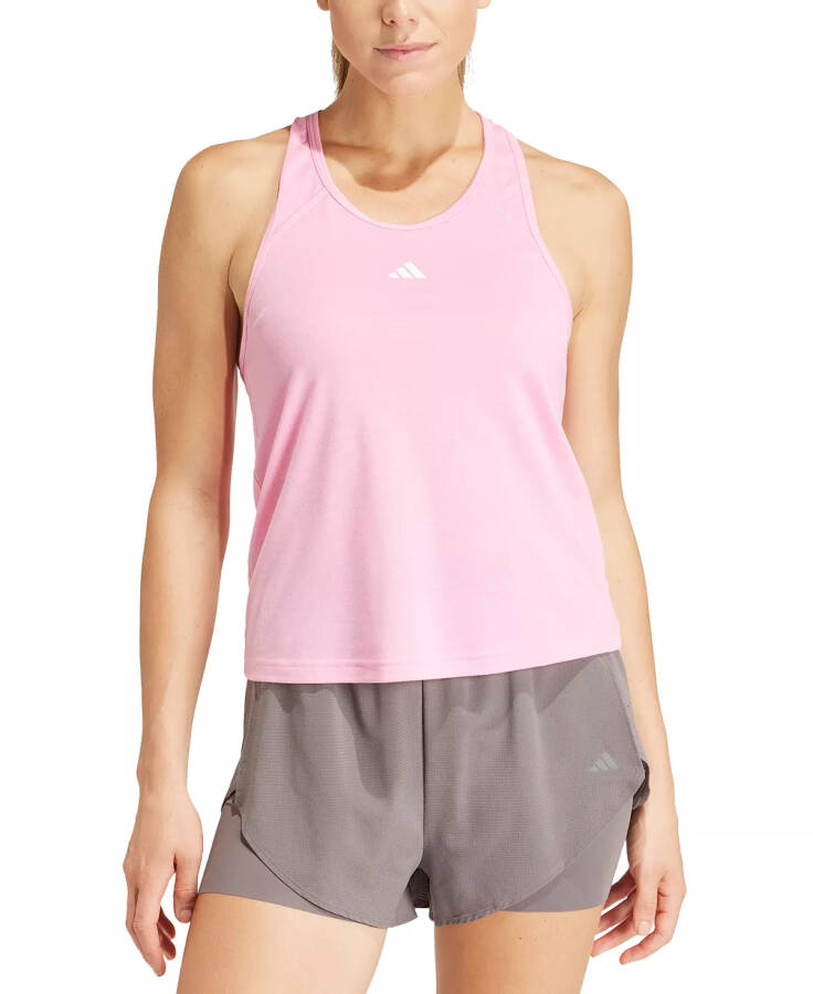 Ayollar uchun mashg'ulotlar kichik logotipi bilan Racerback tank top Bliss Pink - 1