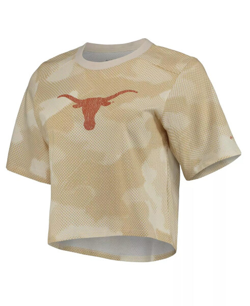 Ayollar uchun oq va bej rangli Texas Longhorns Park Camo keng T-ko'ylak Oq, Bej - 2