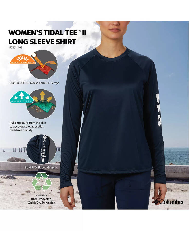 Ayollar uchun PFG Tidal Tee II Omni-Shade™ Futbolka Kollej Ko'k - 3