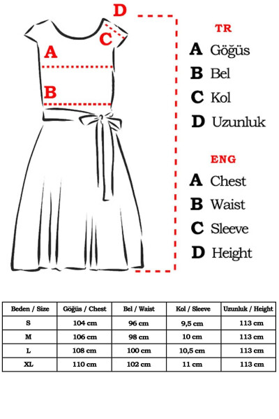 Ayollar uchun qora elastik belbog'li bog'langan ko'ylak ARM-18Y001133 - 4