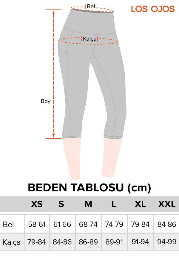 Ayollar uchun qora yuqori bel qisqichli ikki cho'ntakli tizzadan pastroq kapri shim - 8