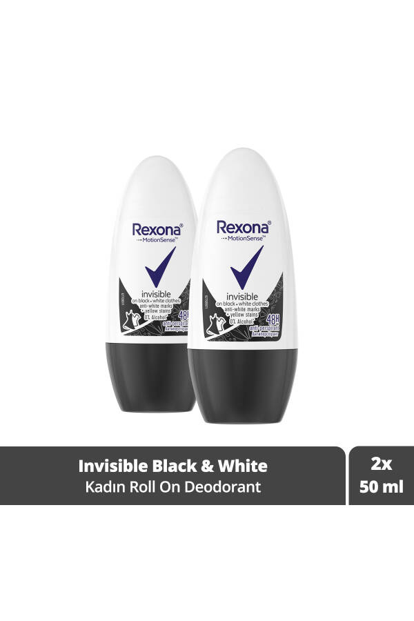 Ayollar uchun Roll On Deodorant Ko'rinmas Qora va Oq Kiyimlarda 50 ml X2 Dona - 15