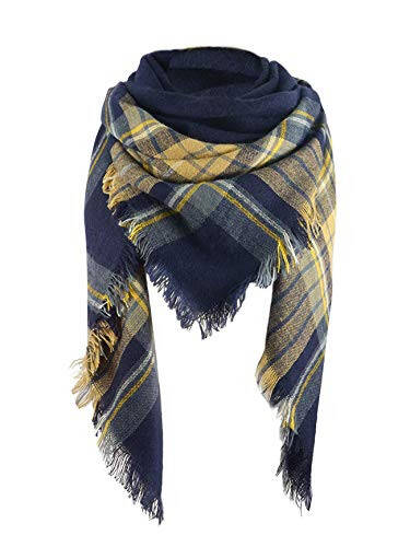 Ayollar uchun shirin sovg'alar - ayollar uchun sovg'a sifatida sharflar Plaid Blanket Scarf moda Tartan sharflar katta o'lchamli o'rash shawl sovg'a - 1