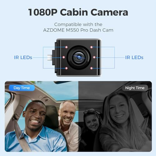 AZDOME 4K WiFi Dash Cam Front and Rear with 256GB SD Card and 1080P Interior Cam Type-C Interface Cabin Camera, Mini USB OBD Hardwire Kit - 3