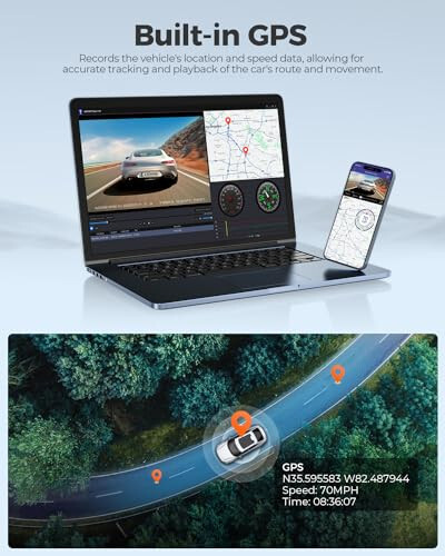 AZDOME M550 Pro 5G WiFi 3 Kanallı Dash Cam Dahili GPS, 64GB Kartlı Arabalar İçin 4K+1080P Çift Dash Kamera, 1440P+1080P+1080P Ön ve Arka İç, 3.19