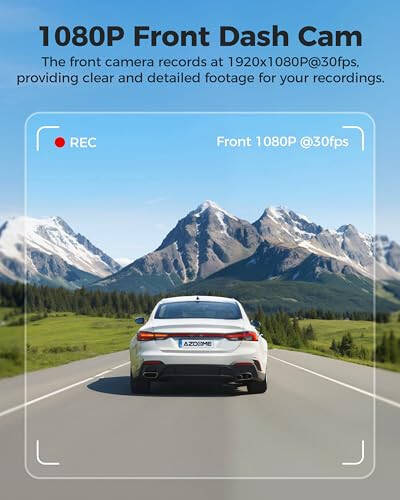 AZDOME WiFi 1080P FHD Avtomobil uchun Videoregistrator, 150° Keng Burchak Dash Cam Old, 24 soatlik To'xtash Rejimi Avtomobil Kamerasi Ilova bilan G-Sensor Loop Yozuvi Tungi Ko'rish, Maksimal 128GB qo'llab-quvvatlash, Oson O'rnatish, Qora - 5