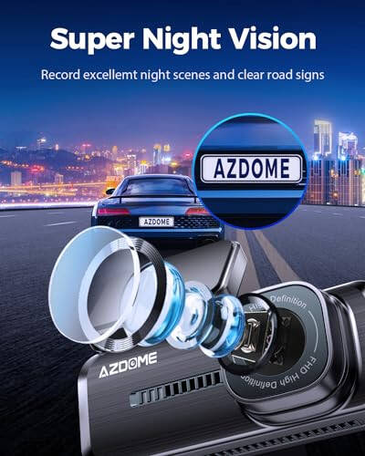 AZDOME WiFi 1080P FHD Dash Camera for Cars, 150° Wide Angle Dash Cam Front, 24H Parking Mode Car Camera with APP G-Sensor Loop Recording Night Vision, Support 128GB Max, Easy to Install, Black - 10